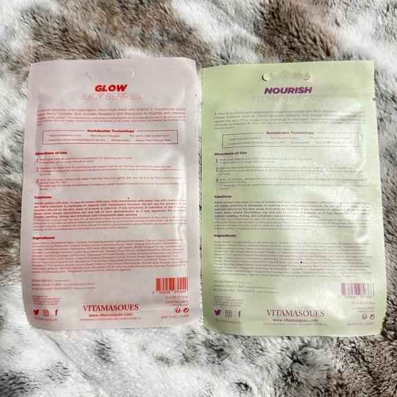 Two Pack Vitamasques Sheet Masks - Picture 2 of 4